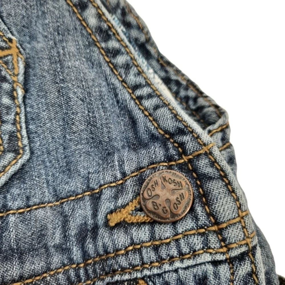Oshkosh B'Gosh Genuine‎ Vestback Carpenter Style Denim Overalls Sz 6 Months Boys